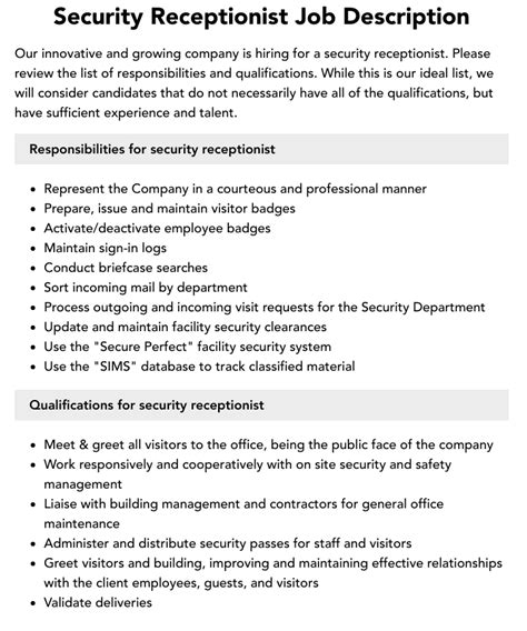 security receptionist jobs in Alabang .